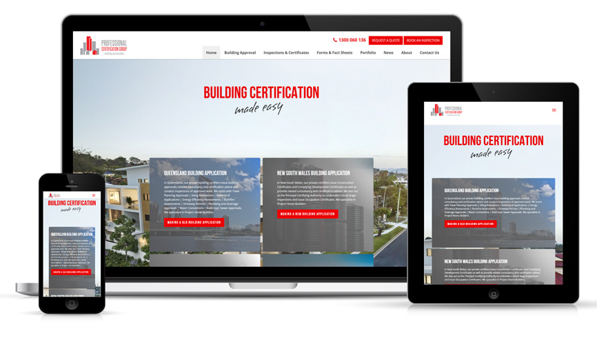Professional Certification Group New Website Nov 2017 - Building Certification Made Easy